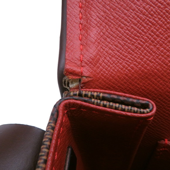 Louis Vuitton Damier Ebene Tribeca Carré Shoulder Bag N51161 LOUIS VUITTON Red - Picture 8 of 16